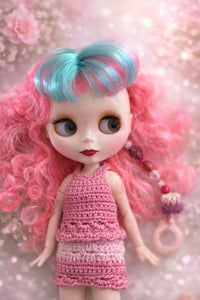 Image 2 of Blythe with Handmade Crochet Set 