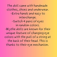 Image 5 of Blythe with Handmade Crochet Set 