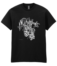 'Squiggly' T-shirt Black