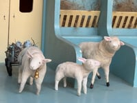 Image 4 of Spun cotton sheep with speckled egg cart