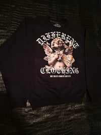 Image 2 of BLACK (DIFFERENT CLOTHING) ANGELIC SWEATSHIRT 