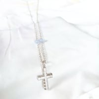 Image 1 of Blue cross necklace 