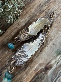 Image 12 of Mossy Forest brass earrings . n26