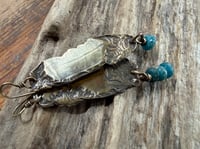 Image 13 of Mossy Forest brass earrings . n26