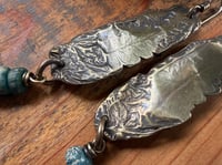 Image 19 of Mossy Forest brass earrings . n26