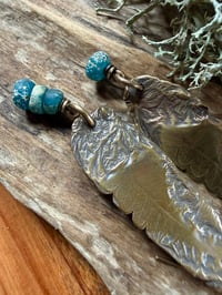 Image 20 of Mossy Forest brass earrings . n26