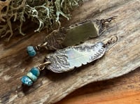 Image 23 of Mossy Forest brass earrings . n26