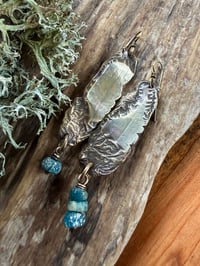 Image 25 of Mossy Forest brass earrings . n26