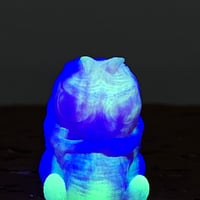 Image 2 of Gus edc lanyard bead- violet/gmd green 