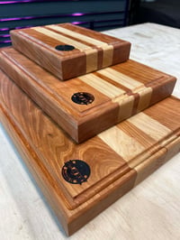 Image 2 of Handcrafted full set of 3 Cherry cutting boards double sided!