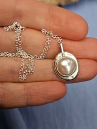 Image 2 of Ready to ship! ' Cornish Moonlight ' Baroque pearl and Sterling Silver 