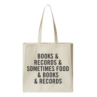 Image 1 of Books & Records & Sometimes Food Tote