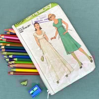 Image 1 of Sewing Pattern Pencil Case, 70’s Women’s Dress