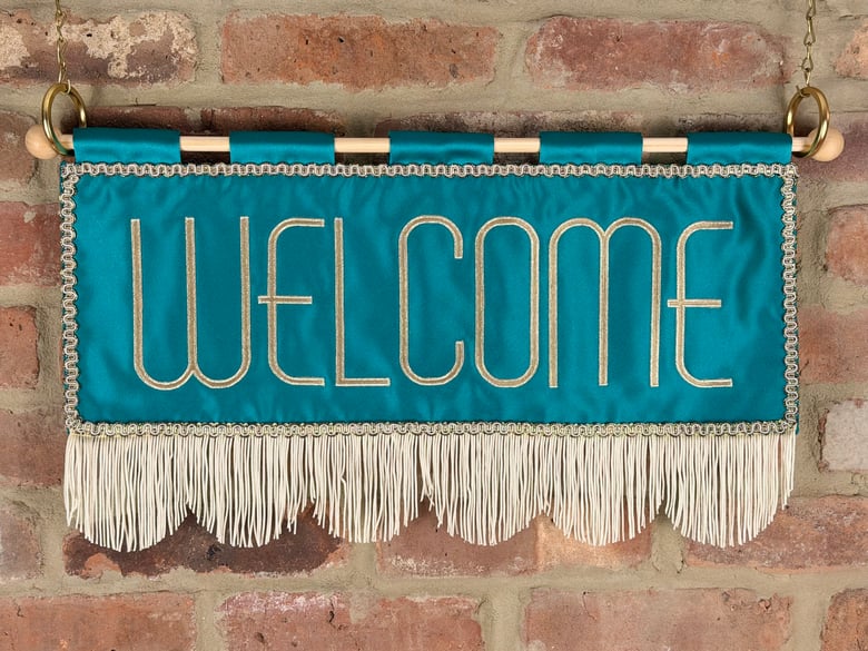 Image of Welcome in Crepe Teal