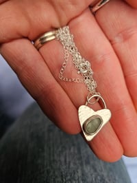 Image 6 of Ready to ship! 'Heart of 1000 oceans ' - pale blue cornish Seaglass in Sterling Silver Heart