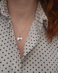 Image 1 of Ready to ship! 'Heart of 1000 oceans ' - pale blue cornish Seaglass in Sterling Silver Heart