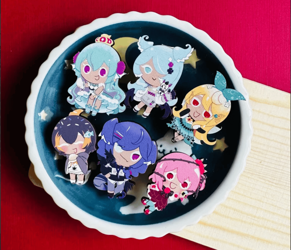 Image of NijiEN x CRK Wooden Pins [Final Stock]