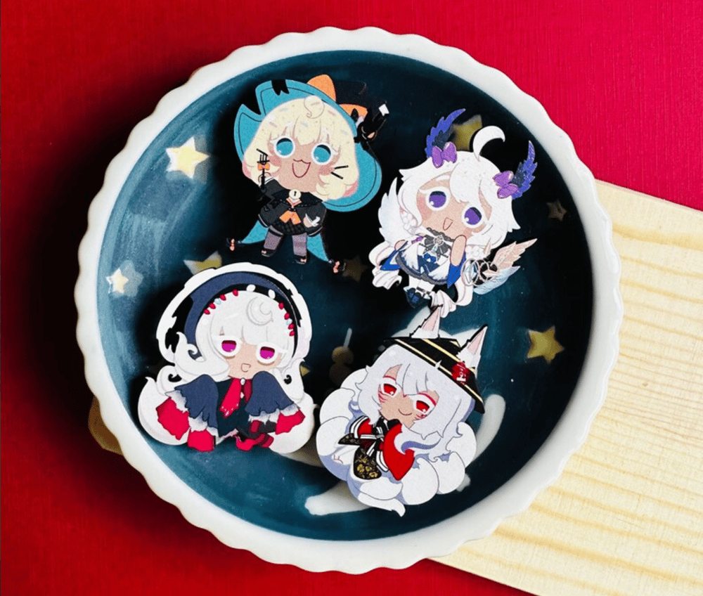 Image of NijiEN x CRK Wooden Pins [Final Stock]