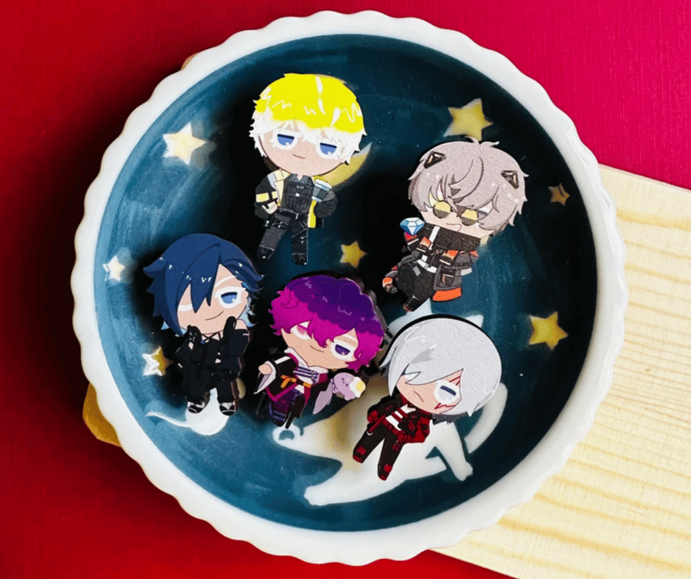 Image of NijiEN x CRK Wooden Pins [Final Stock]