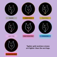 Image 3 of Short necklace, earring and ring set - 80s Barbie style