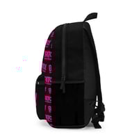 Image 3 of BRITO! Street Sticker Backpack — Bold Pink Logo Urban Daypack