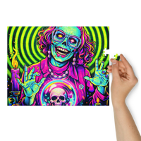 Horror Pop Art Jigsaw puzzle with tin