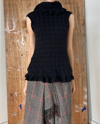 Image 4 of BLACK FRILLY WRAP TOP