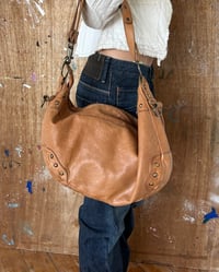 Image 3 of AGED TAN LEATHER BAG