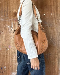Image 2 of AGED TAN LEATHER BAG