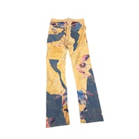 Image 2 of Vintage Roberto Cavalli Denim and Suede pants