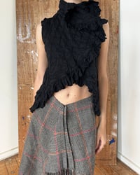 Image 3 of BLACK FRILLY WRAP TOP