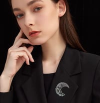Image 1 of Black Moon Diamond Brooch