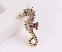 Image 3 of Diamond Seahorse Brooch