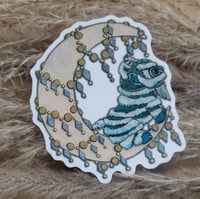 Image 1 of Vinyl Sticker--TânTân The Chinese Lion on a Jeweled Crescent Moon