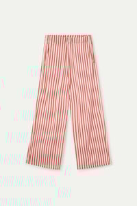 Image 4 of Pantalón con estampado de rayas rojas