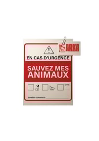 Image 1 of STICKER D’ALERTE – ANIMAUX À L’INTÉRIEUR