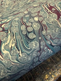 Image 5 of Marbled Paper #29 'Blue-Grey Stormont'