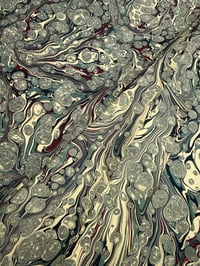 Image 7 of Marbled Paper #29 'Blue-Grey Stormont'