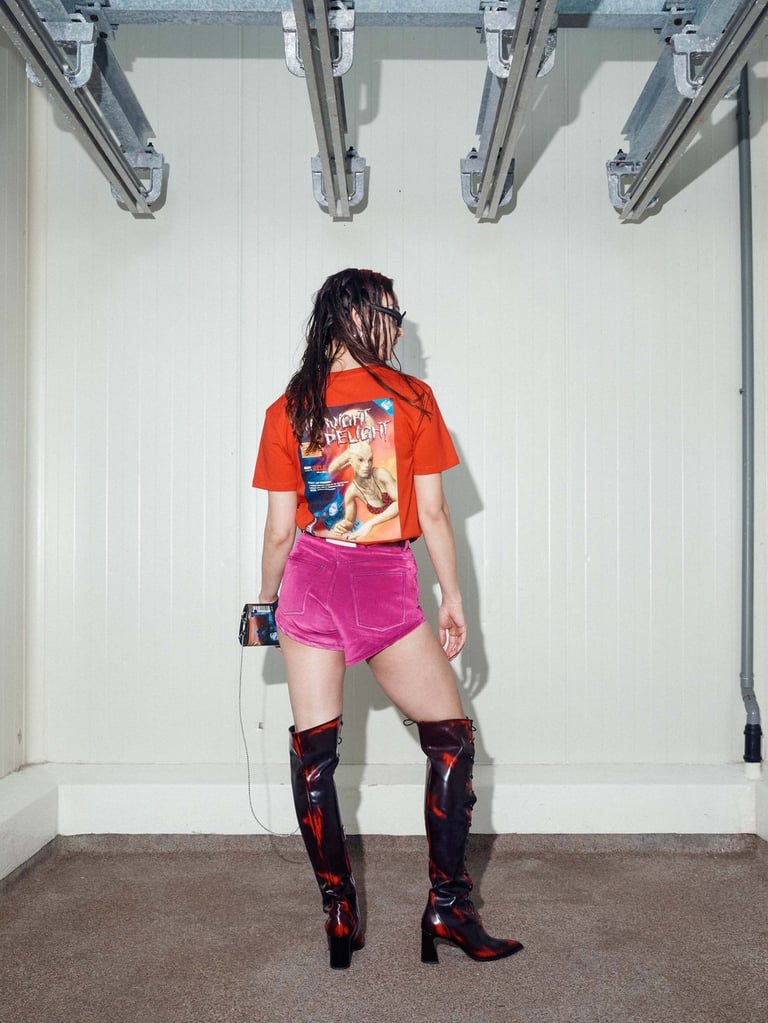 T-Shirt w/ Monster Magazine Print — Black or Red 