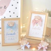 Quadretto Nascita Personalizzato - Orsetto Modellato a Mano 🧸