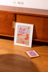 Image 1 of Dancing Flower Poster - ORANGE