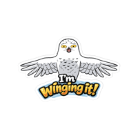 Hedwig 'I'm winging it' Harry Potter Waterproof Vinyl Decal