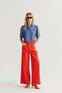 Image 3 of  Camisa Mujer Corazones Azul