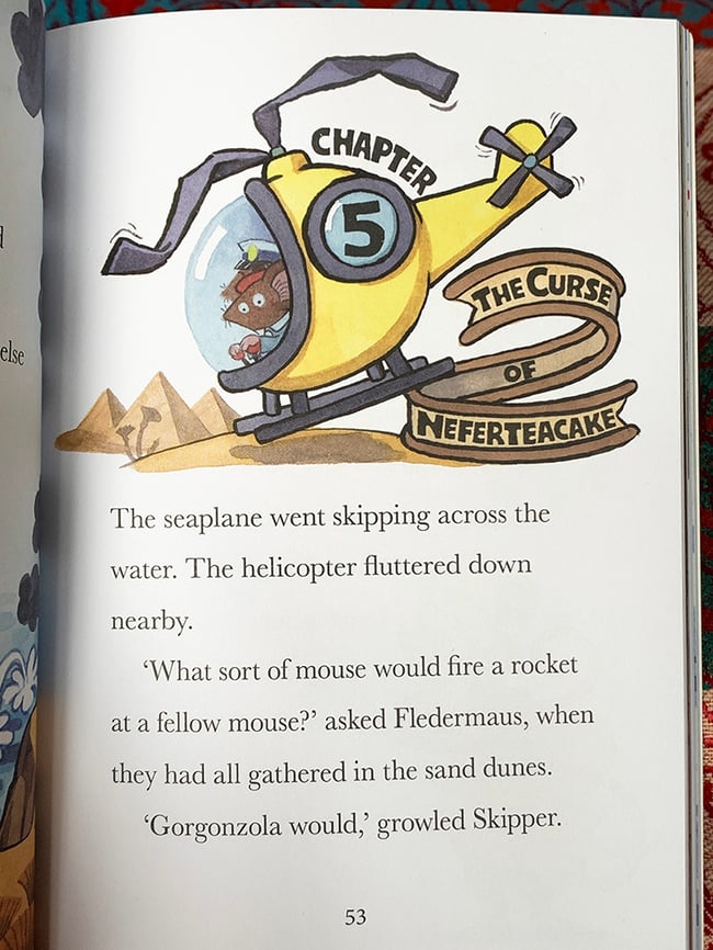Of Mice and Mummies: Helicopter chapter head