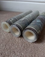 1990s Vintage Imperial Wallpaper Borders - Art Deco Nouveau Dark Academia - (Set of 3 Rolls) thumbnail 9