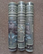 1990s Vintage Imperial Wallpaper Borders - Art Deco Nouveau Dark Academia - (Set of 3 Rolls) thumbnail 11