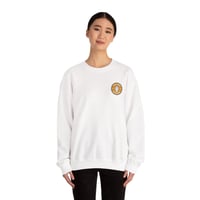 Image 4 of Latte Love Crewneck Sweatshirt — Small Coffee Badge Graphic-91bfc5b4
