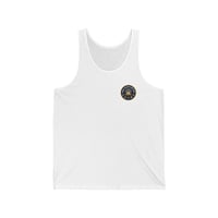 Image 1 of Vintage Nautical Compass Tank Top — Small Chest Logo, Coastal Summer Tee-477372ec
