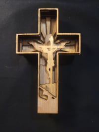 Image 2 of Jesus on the cross layered art