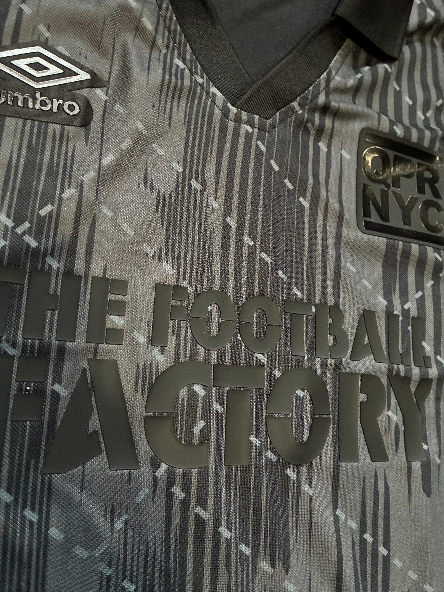 Image of QPR NYC Ant Original Blackout Umbro Retro Shirt MEDIUM